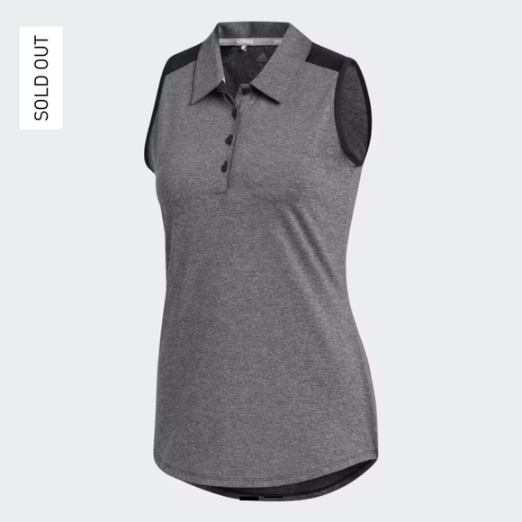 ADIDAS WOMENS ULTIMATE365 SLEEVELESS POLO SHIRT SIZE MEDIUM - Picture 2 of 10